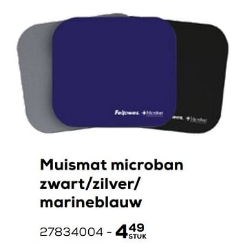 Aanbiedingen Muismat microban zwart-zilver- marineblauw - Fellowes - Geldig van 03/08/2021 tot 07/09/2021 bij Supra Bazar