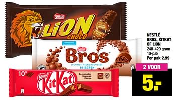 Aanbiedingen Nestlé bros, kitkat of lion - Nestlé - Geldig van 16/08/2021 tot 29/08/2021 bij Big Bazar