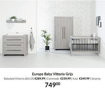 Aanbiedingen Europe baby vittoria grijs - Europe baby - Geldig van 17/08/2021 tot 20/09/2021 bij Babypark