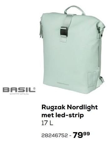 Aanbiedingen Rugzak nordlight met led-strip - Basil - Geldig van 03/08/2021 tot 07/09/2021 bij Supra Bazar