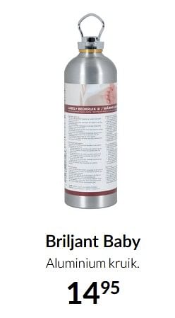 Aanbiedingen Briljant baby aluminium kruik - Briljant Baby - Geldig van 17/08/2021 tot 20/09/2021 bij Babypark