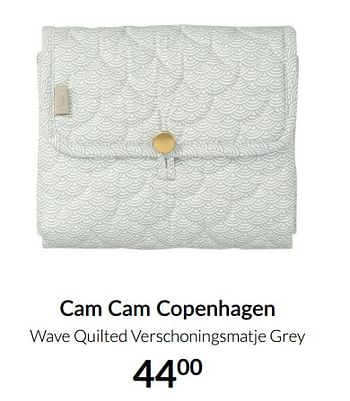 Aanbiedingen Cam cam copenhagen wave quilted verschoningsmatje grey - Cam Cam  - Geldig van 17/08/2021 tot 20/09/2021 bij Babypark