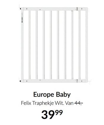 restjes uitspraak Onderzoek Europe baby Europe baby felix traphekje wit - Promotie bij Babypark
