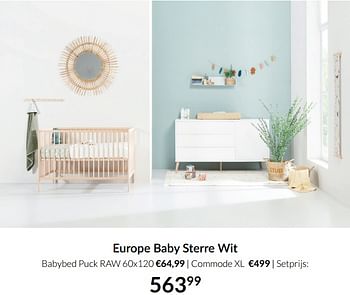 Aanbiedingen Europe baby sterre wit - Europe baby - Geldig van 17/08/2021 tot 20/09/2021 bij Babypark