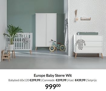 Aanbiedingen Europe baby sterre wit - Huismerk - Babypark - Geldig van 17/08/2021 tot 20/09/2021 bij Babypark