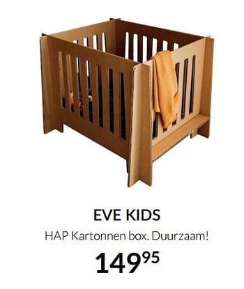 Aanbiedingen Eve kids hap kartonnen box - Huismerk - Babypark - Geldig van 17/08/2021 tot 20/09/2021 bij Babypark