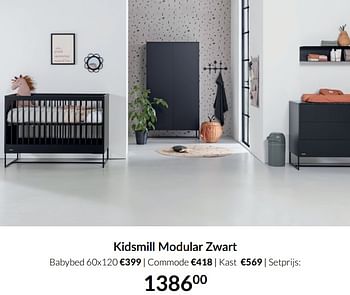 Aanbiedingen Kidsmill modular zwart - Kidsmill - Geldig van 17/08/2021 tot 20/09/2021 bij Babypark