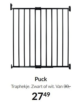 Aanbiedingen Puck traphekje zwart of wit - Puck - Geldig van 17/08/2021 tot 20/09/2021 bij Babypark