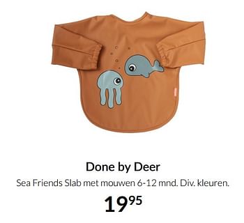 Aanbiedingen Done by deer sea friends slab met mouwen - Done by Deer - Geldig van 17/08/2021 tot 20/09/2021 bij Babypark