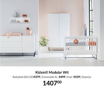 Aanbiedingen Kidsmill modular wit - Kidsmill - Geldig van 17/08/2021 tot 20/09/2021 bij Babypark