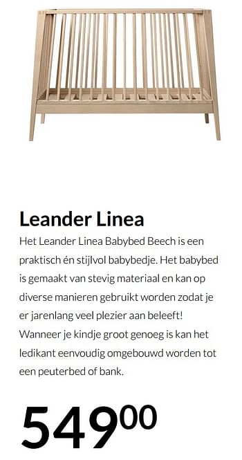 Aanbiedingen Leander linea - Leander - Geldig van 17/08/2021 tot 20/09/2021 bij Babypark
