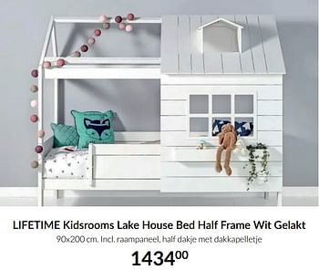 Aanbiedingen Lifetime kidsrooms lake house bed half frame wit gelakt - Lifetime - Geldig van 17/08/2021 tot 20/09/2021 bij Babypark