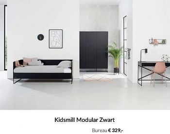 Aanbiedingen Kidsmill modular zwart bureau - Kidsmill - Geldig van 17/08/2021 tot 20/09/2021 bij Babypark