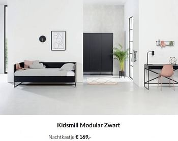 Aanbiedingen Kidsmill modular zwart nachtkastje - Kidsmill - Geldig van 17/08/2021 tot 20/09/2021 bij Babypark
