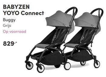 Aanbiedingen Babyzen yoyo connect buggy grijs - Babyzen - Geldig van 22/08/2021 tot 28/08/2021 bij Baby & Tiener Megastore