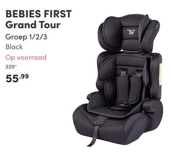 Aanbiedingen Bebies first grand tour groep 1-2-3 black - bebiesfirst - Geldig van 22/08/2021 tot 28/08/2021 bij Baby & Tiener Megastore