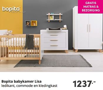 Aanbiedingen Bopita babykamer lisa - Bopita - Geldig van 22/08/2021 tot 28/08/2021 bij Baby & Tiener Megastore