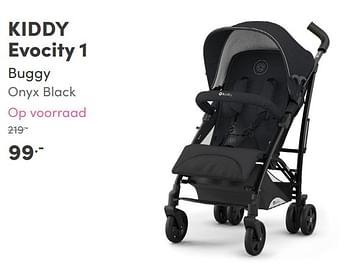 Aanbiedingen Kiddy evocity 1 buggy onyx black - Kiddy - Geldig van 22/08/2021 tot 28/08/2021 bij Baby & Tiener Megastore