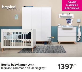 Aanbiedingen Bopita babykamer lynn - Bopita - Geldig van 22/08/2021 tot 28/08/2021 bij Baby & Tiener Megastore