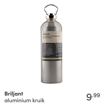 Aanbiedingen Briljant aluminium kruik - Briljant Baby - Geldig van 22/08/2021 tot 28/08/2021 bij Baby & Tiener Megastore