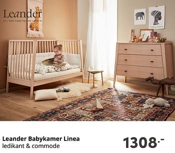 Aanbiedingen Leander babykamer linea - Leander - Geldig van 22/08/2021 tot 28/08/2021 bij Baby & Tiener Megastore