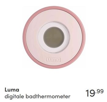 Aanbiedingen Luma digitale badthermometer - Luma Babycare - Geldig van 22/08/2021 tot 28/08/2021 bij Baby & Tiener Megastore