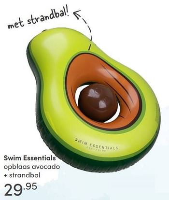 Aanbiedingen Swim essentials opblaas avocado + strandbal - Swim Essentials - Geldig van 22/08/2021 tot 28/08/2021 bij Baby & Tiener Megastore
