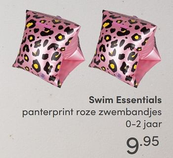 Aanbiedingen Swim essentials panterprint roze zwembandjes - Swim Essentials - Geldig van 22/08/2021 tot 28/08/2021 bij Baby & Tiener Megastore