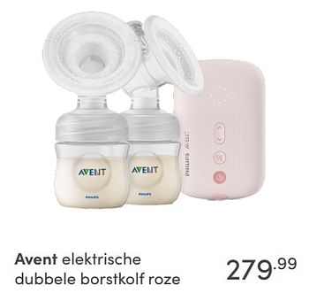 Aanbiedingen Avent elektrische dubbele borstkolf roze - Philips - Geldig van 22/08/2021 tot 28/08/2021 bij Baby & Tiener Megastore