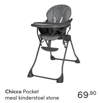 Aanbiedingen Chicco pocket meal kinderstoel stone - Chicco - Geldig van 22/08/2021 tot 28/08/2021 bij Baby & Tiener Megastore