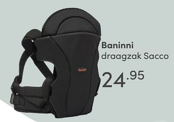 Aanbiedingen Baninni draagzak sacco - Baninni - Geldig van 22/08/2021 tot 28/08/2021 bij Baby & Tiener Megastore
