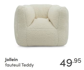 Aanbiedingen Jollein fauteuil teddy - Jollein - Geldig van 22/08/2021 tot 28/08/2021 bij Baby & Tiener Megastore