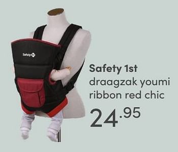 Aanbiedingen Safety 1st draagzak youmi ribbon red chic - Safety 1st - Geldig van 22/08/2021 tot 28/08/2021 bij Baby & Tiener Megastore