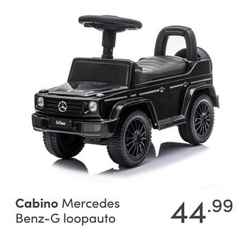 Aanbiedingen Cabino mercedes benz-g loopauto - Cabino - Geldig van 22/08/2021 tot 28/08/2021 bij Baby & Tiener Megastore