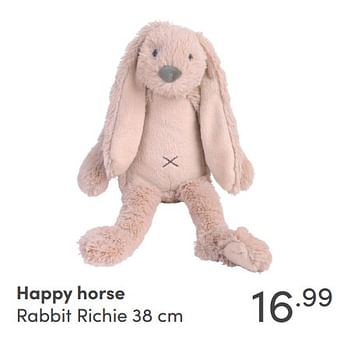 Aanbiedingen Happy horse rabbit richie - Happy Horse - Geldig van 22/08/2021 tot 28/08/2021 bij Baby & Tiener Megastore