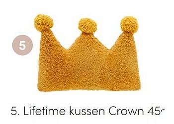 Aanbiedingen Lifetime kussen crown - Lifetime - Geldig van 22/08/2021 tot 28/08/2021 bij Baby & Tiener Megastore
