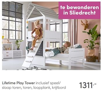 Aanbiedingen Lifetime play tower - Lifetime - Geldig van 22/08/2021 tot 28/08/2021 bij Baby & Tiener Megastore