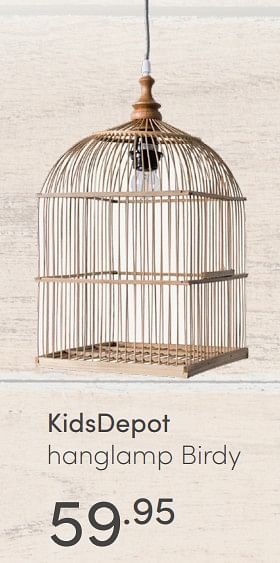 Aanbiedingen Kidsdepot hanglamp birdy - KidsDepot  - Geldig van 22/08/2021 tot 28/08/2021 bij Baby & Tiener Megastore