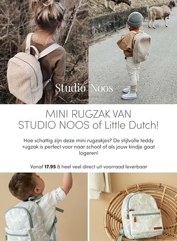 Aanbiedingen Mini rugzak van studio noos of little dutch - Little Dutch - Geldig van 22/08/2021 tot 28/08/2021 bij Baby & Tiener Megastore