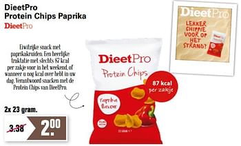Aanbiedingen Dieetpro protein chips paprika - Dieet Pro - Geldig van 18/08/2021 tot 04/09/2021 bij De Online Drogist