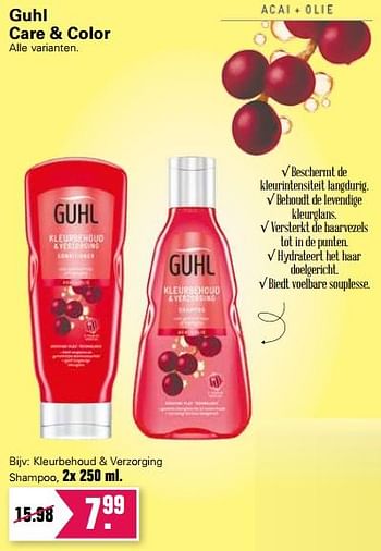Aanbiedingen Guhl kleurbehoud + verzorging shampoo - Guhl - Geldig van 18/08/2021 tot 04/09/2021 bij De Online Drogist