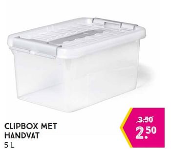 Aanbiedingen Clipbox met handvat - Huismerk - Xenos - Geldig van 23/08/2021 tot 05/09/2021 bij Xenos