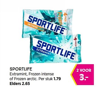 Aanbiedingen Sportlife extramint, frozen intense of frozen arctic - Sportlife - Geldig van 23/08/2021 tot 05/09/2021 bij Xenos