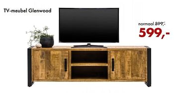 Aanbiedingen Tv-meubel glenwood - Huismerk - Woon Square - Geldig van 23/08/2021 tot 28/08/2021 bij Woon Square
