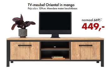 Aanbiedingen Tv-meubel oriental in mango - Huismerk - Woon Square - Geldig van 23/08/2021 tot 28/08/2021 bij Woon Square