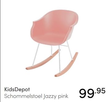 Aanbiedingen Kidsdepot schommelstoel jazzy pink - KidsDepot  - Geldig van 29/08/2021 tot 04/09/2021 bij Baby & Tiener Megastore