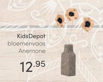 Aanbiedingen Kidsdepot bloemenvaas anemone - KidsDepot  - Geldig van 29/08/2021 tot 04/09/2021 bij Baby & Tiener Megastore