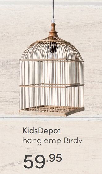 Aanbiedingen Kidsdepot hanglamp birdy - KidsDepot  - Geldig van 29/08/2021 tot 04/09/2021 bij Baby & Tiener Megastore