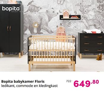 Aanbiedingen Bopita babykamer floris - Bopita - Geldig van 29/08/2021 tot 04/09/2021 bij Baby & Tiener Megastore