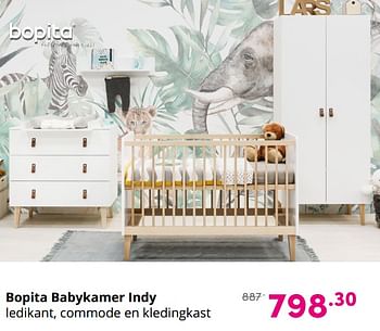 Aanbiedingen Bopita babykamer indy - Bopita - Geldig van 29/08/2021 tot 04/09/2021 bij Baby & Tiener Megastore